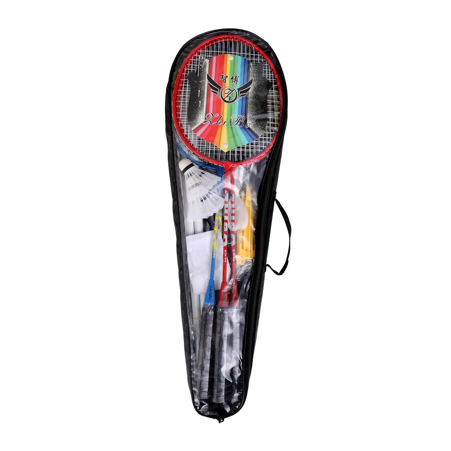 Outdoor Sports Badminton Set Badminton Rackets Birdies Net Adjustable Polls Beach Backyard tennis Ball badminton shuttlecock