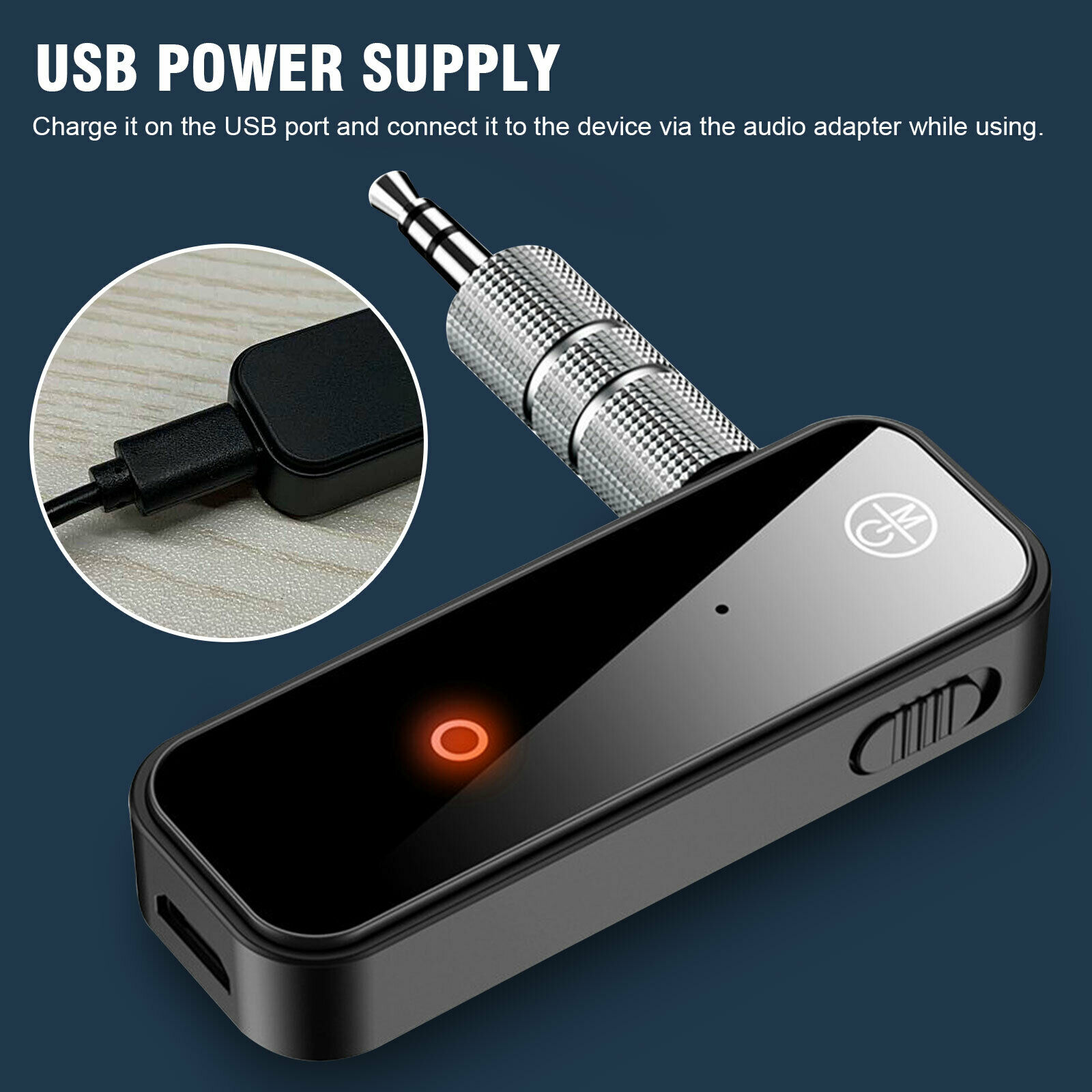 Usb trådløs bluetooth 5.0 sender modtager 2 in 1 lydadapter 3.5mm aux bil lyd til bil mic musik modtager