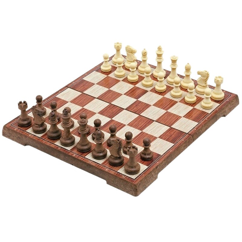 Tablero magnético, juego de ajedrez portátil de viaje, tablero de ajedrez plegado, juego de ajedrez magnético Internacional, juego de ajedrez de S: Default Title
