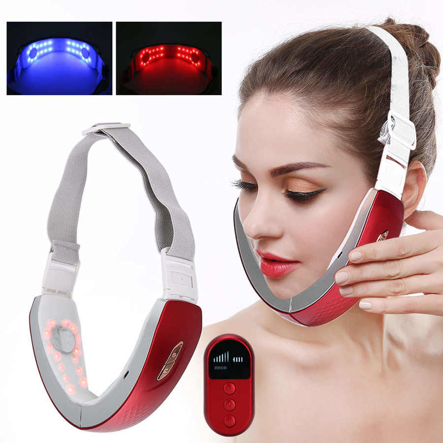 Máquina Eléctrica EMS para estiramiento de la piel, masajeador reafirmante, herramienta de belleza, terapia de fotones con vibración, estiramiento facial