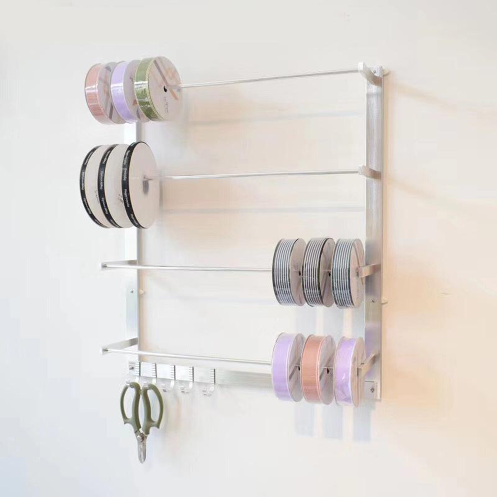 Wire Spools Storage Wall Mounted Rack Electrical Cable Holder Ribbon Organizers Embroidery Sewing Thread Holder tabletop Spool
