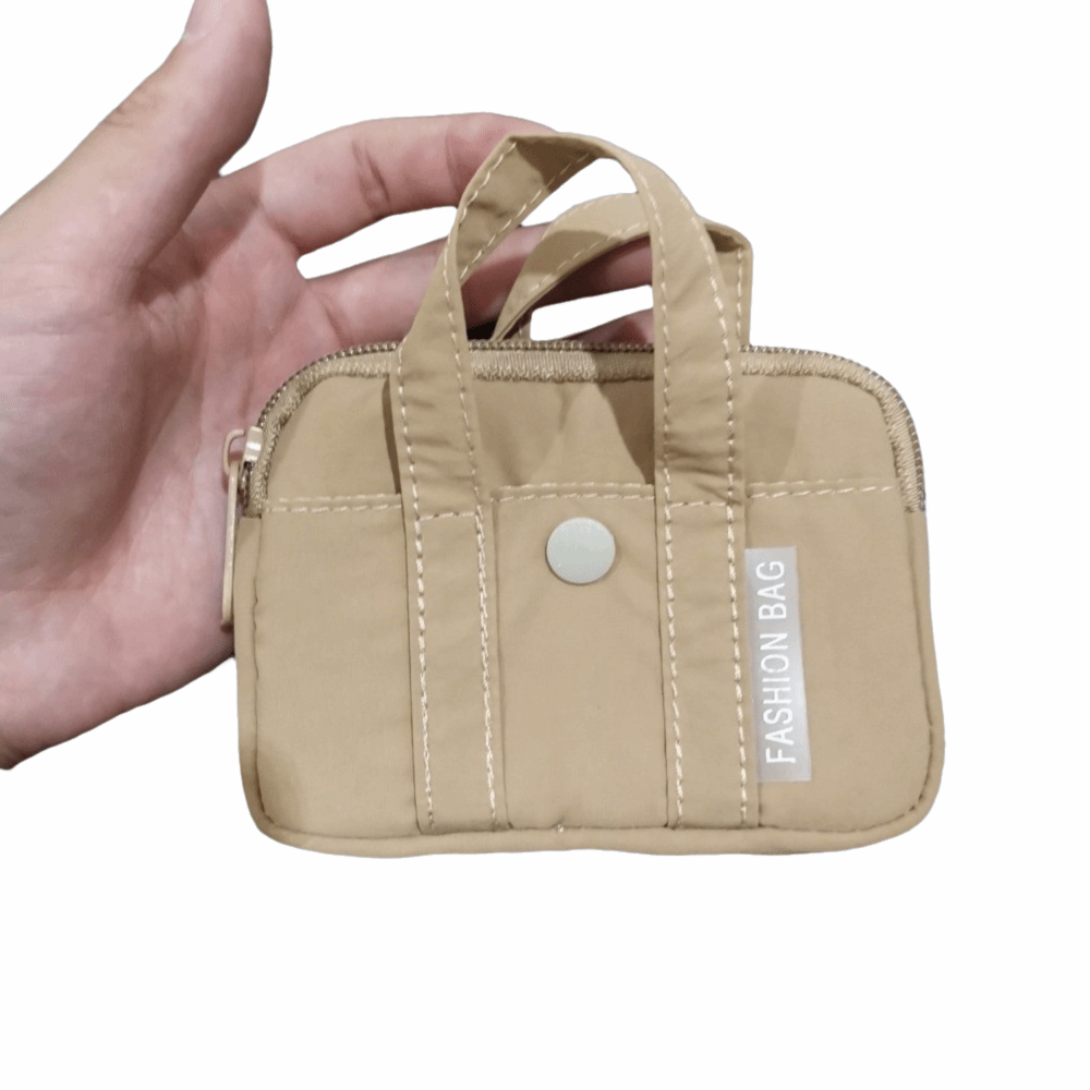 Portable Nylon Coin Purse Korean Style Zipper Pouch Men Wallet Bank Card Organizer Lightweight Mini Earphone Storage Bag Girls: SKY BLUE