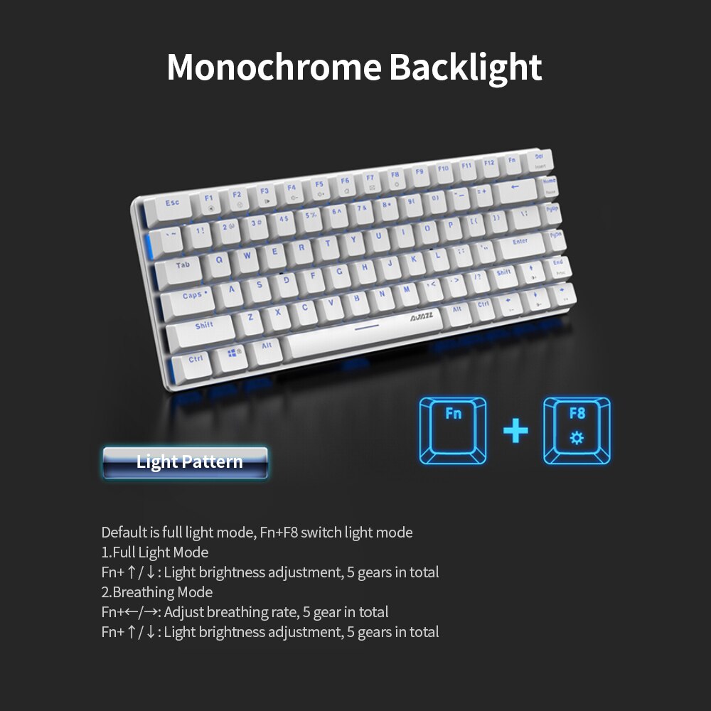 AJAZZ AK33 lineare azione Tastiera Meccanica di Gioco E-sport Tastiera 82 Tasti USB cablata anti-Le Immagini Fantasma per PC del computer portatile Del desktop