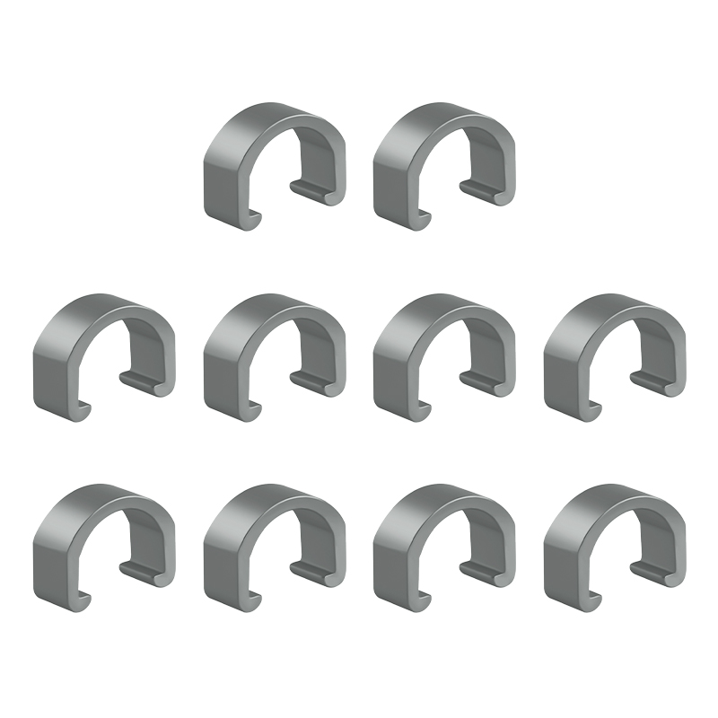 MUQZI 10pcs Bicycle Brake Cable C-Clips Hydraulic Hose Housing Shift Cable Clamps Hose Cable Guide Clamps: VIOLET/紫罗兰
