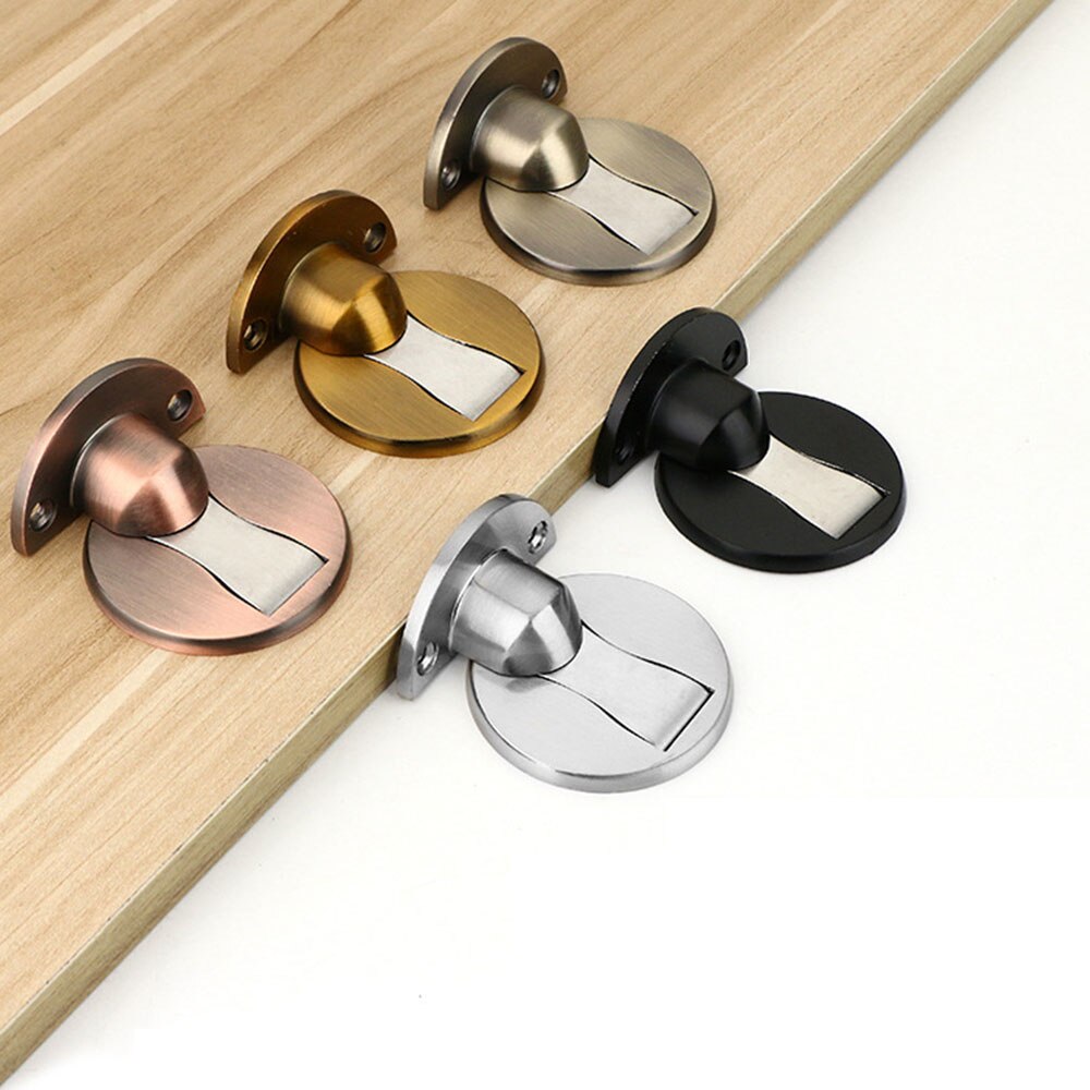 1 magneet glazen deurstop roestvrijstalen deurstopper magnetische deurhouder toilet glazen deur doorstop meubelbeslag (kleur: zilver