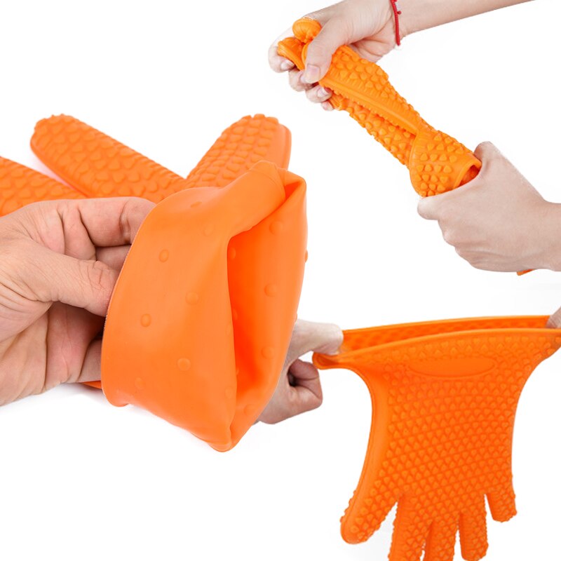 1 Pc Silicone Glove Heat Resistant Glove for BBQ Grill Gloves for Cooking Baking Tools Barbecue Grilling Gloves