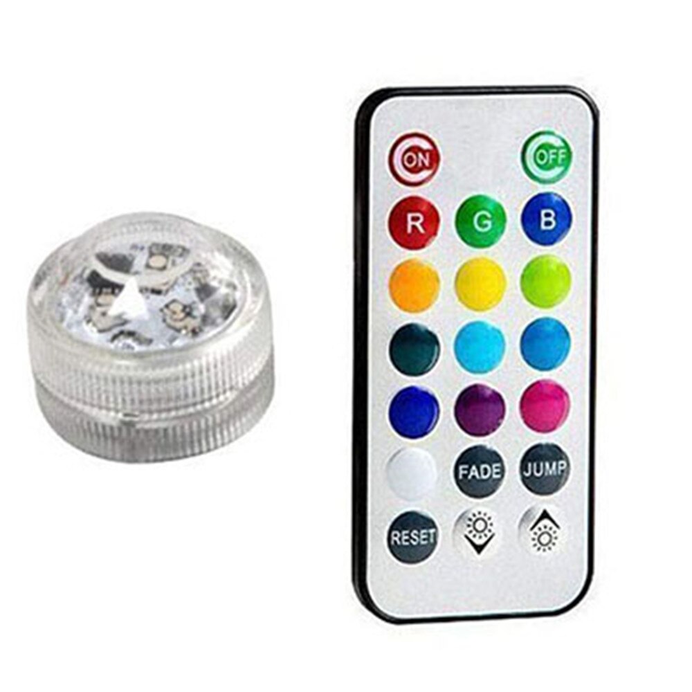 Battery Operated Multi Color Submersible LED Underwater Light for Fish Tank Pond Swimming Pool Wedding Party IP68 Waterproof: 1 lamp 1controller