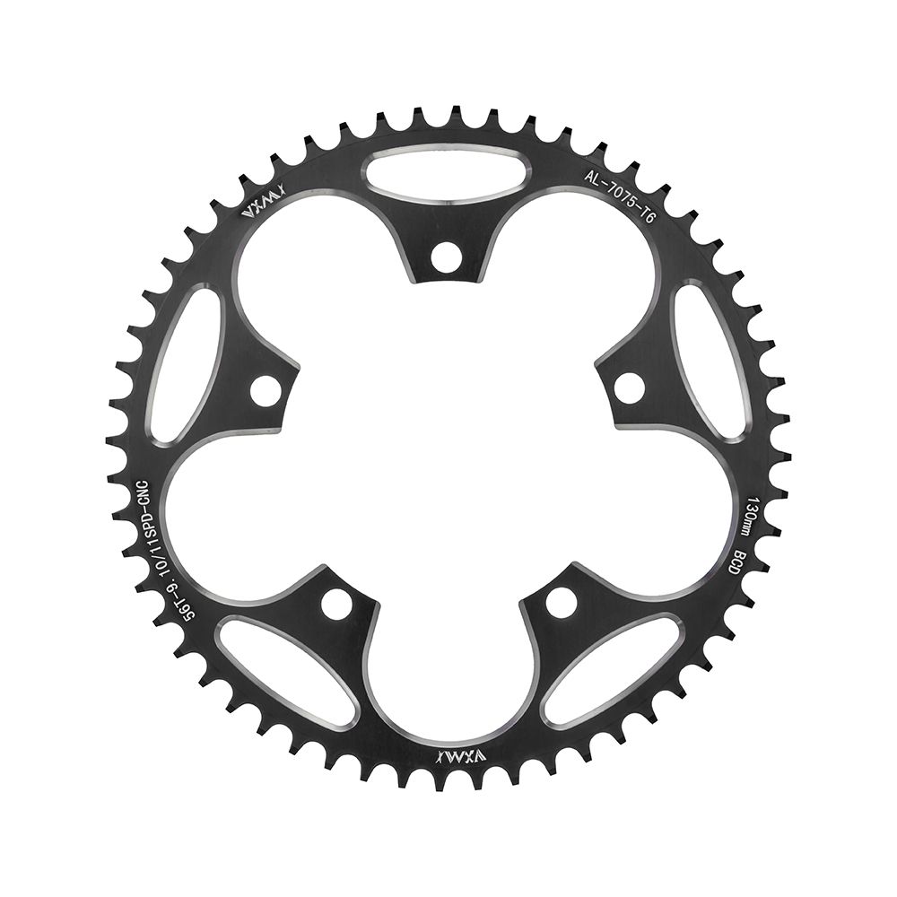 Piñón ancho estrecho para bicicleta de carretera 130BCD redondo 38T 40T 42T 44T 46T 48T 50T 52T 54 56T 58T 60 para palancas Shimano 5700 130: Gris oscuro