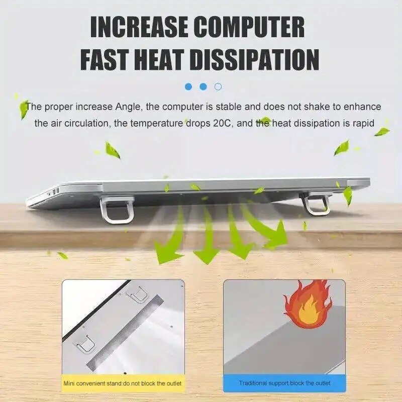2 Stks/set Laptop Standaard Voor Computer Toetsenbord Stand Riser Aluminium Mini Draagbare Laptop Staat Voor Notebook