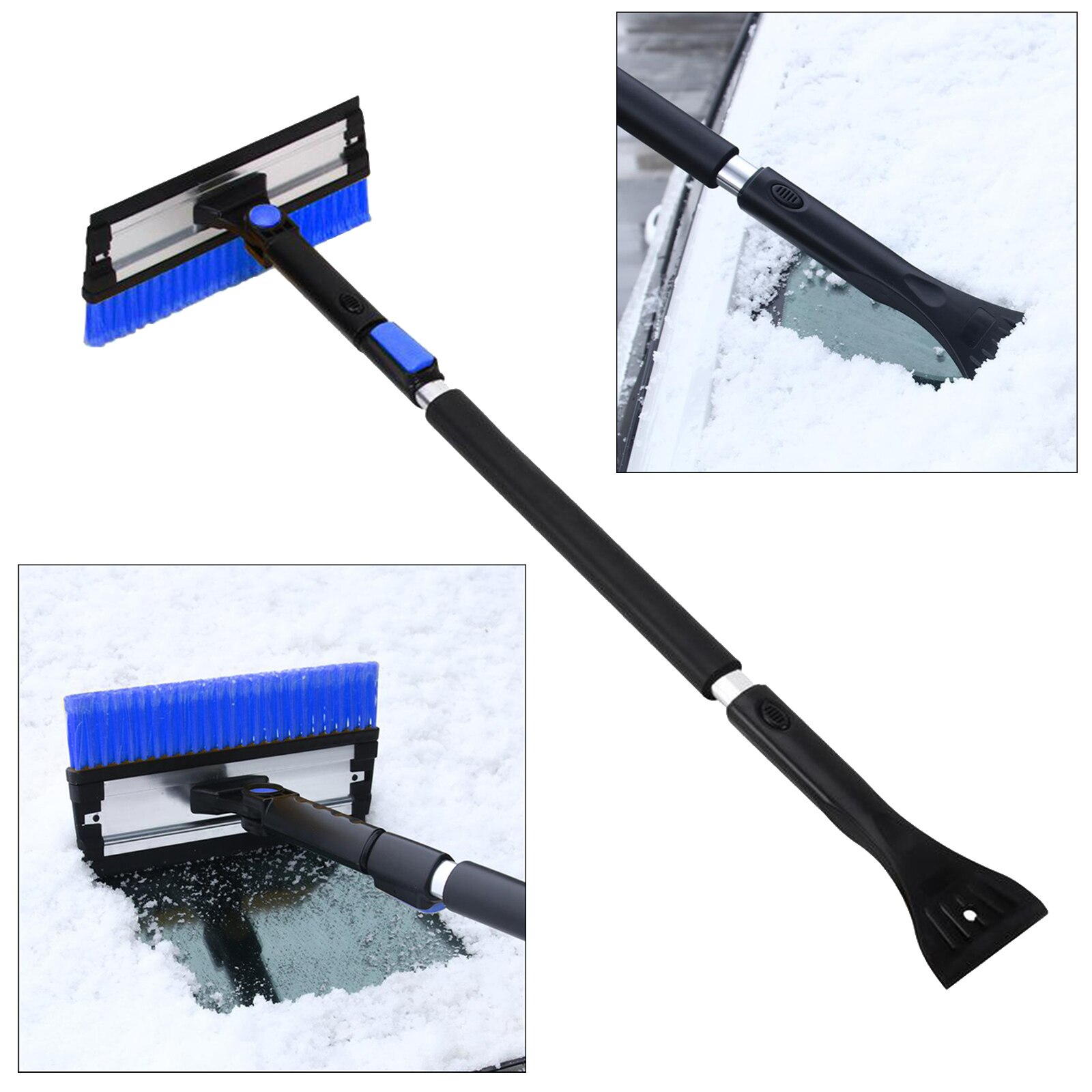 Extendable Snow Brush Detachable Ice Scraper with Soft Foam Grip for Home Window ,Cars, Trucks, SUV Windowshield (Heavy Duty)