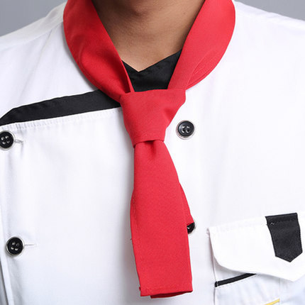 Halstørklæde hotel uniform kok uniform restaurant halstørklæde kok tørklæde kok tørklæde: Grå