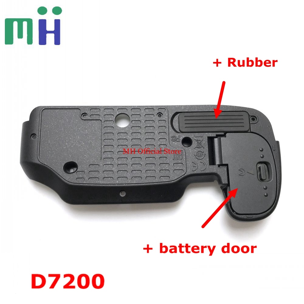 For Nikon D7200 Bottom Cover Shell Base Case Unit 11D8M with Battery Door Grip Battery Rubber Camera Replacement Spare Parts