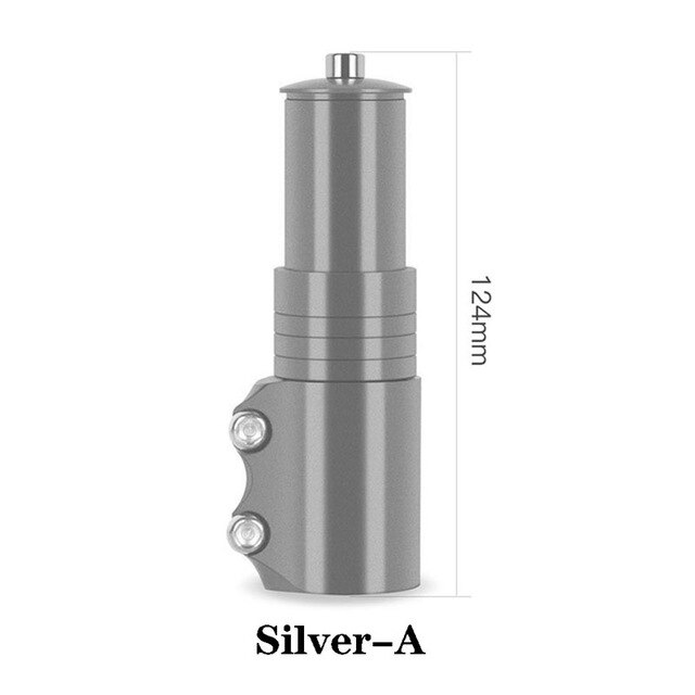 Mountain Fietsstuur Vorkbuis Rise Up Extender Extension Head Up Adapter Aluminium Steel Racefiets Stuurpen: 124mmsSliver