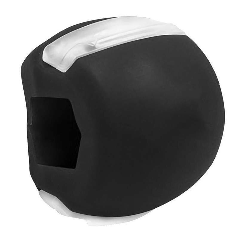 1pc kiselgel käklinje träning boll muskel träning fitness boll hals ansikts toning käke storlek käk muskel träning: Svart