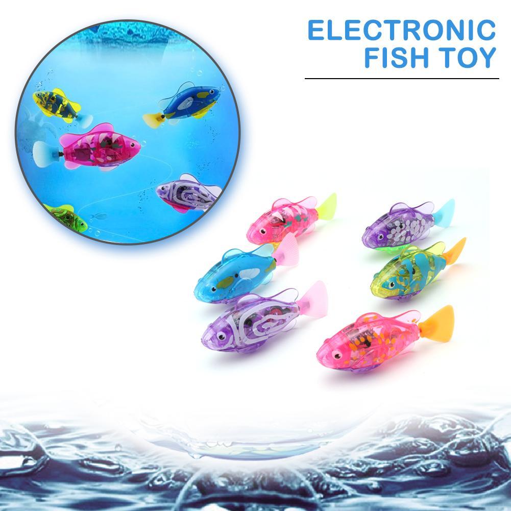 Swimming Electronic Fish Activated Battery Robotic Fish Powered Toy For Children Kid Bathing Toys Multi-Colored