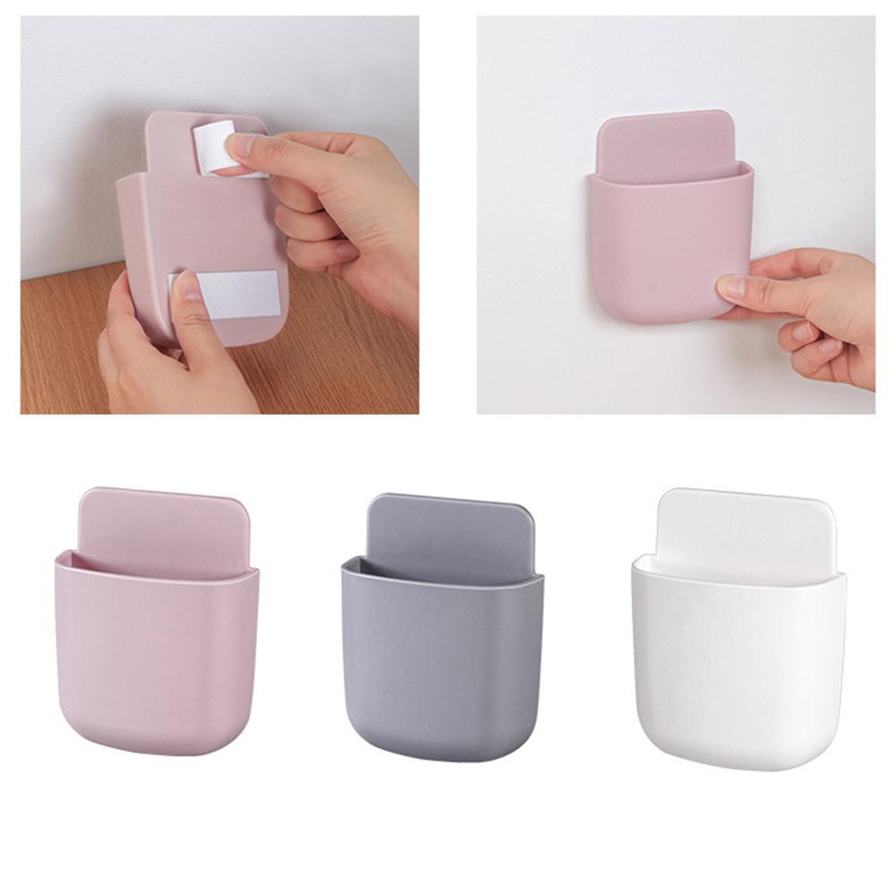 Remote Control Shelf Organize Wall Hanging Plastic Free Punch Box Kitchen Bedroom Rack Home Holder организатор &xs