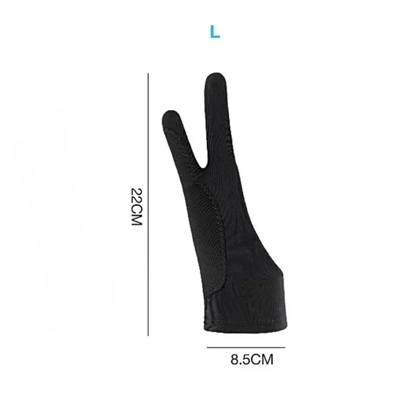 Drawing Glove Anti-touch Two-Fingers Gloves for iPad Graphics Drawing Tablet Sketch Artist Smudge Guard Painting Touch Gloves: Blue