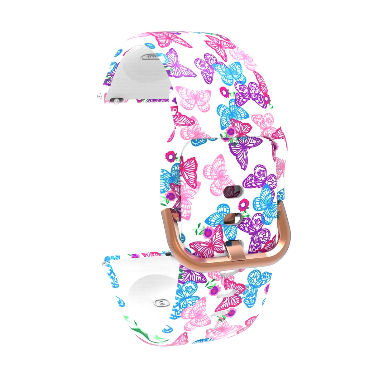 Correa de silicona para reloj Garmin Vivoactive 3, banda suave de camuflaje con impresión de 20mm, Active 5 / 645 245 165/ Venu Sq 2: S / Blanco de la plata