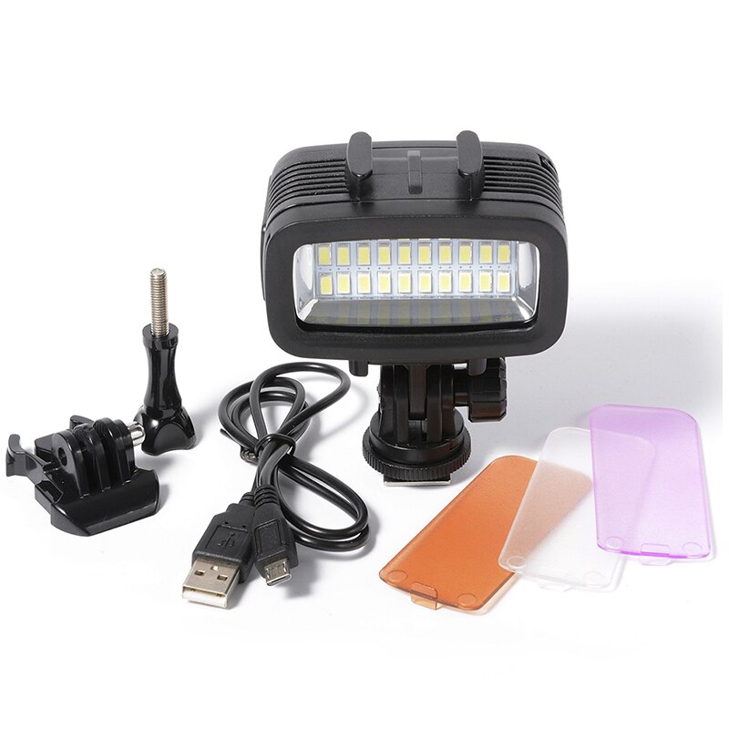 Orsda Gopro accessoires LED 40m lampe étanche sous-marine Gopro lumière Led vidéo Flash lumière de remplissage pour SJCAM Xiaomi 700LM SL-100: OR006