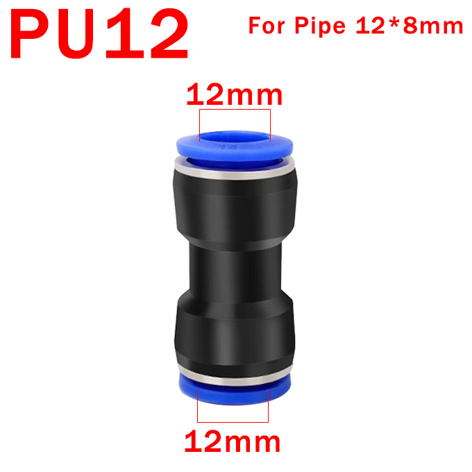 10 st pneumatiska kopplingar snabbluftkoppling slangkoppling plast pu  pg 4mm 6mm 8mm 10mm 12mm tryck in i rörplugg: Brun