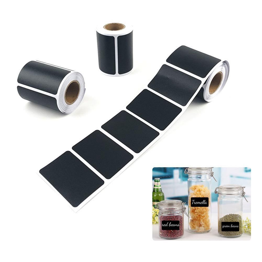 Étiquettes tableau noir étiquettes effaçables auto-adhésif pot étiquette autocollants parfait pour cuisine pots à épices bouteille 120 pièces/rouleau # CW