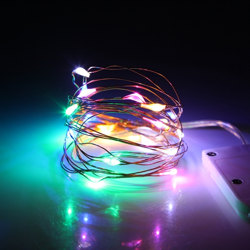 Kupferlichter, 1 m, 2 m, 3 m, Mini-Lichterkette CR2032, batteriebetrieben, Lichterkette für Schlafzimmer, Weihnachten, Party, Hochzeit, Dekoration: changeable / 6-10W