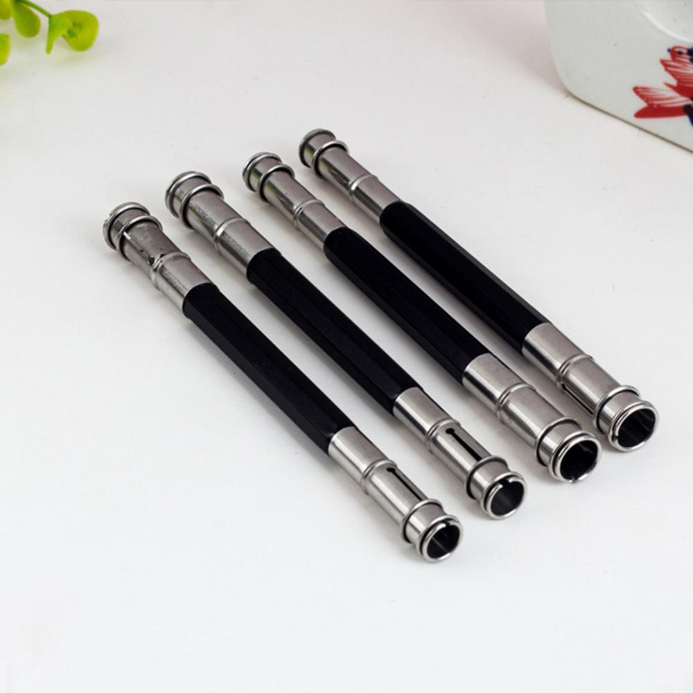 Metal Adjustable Dual Heads Pencil Extender Holder School Office Sketch For Writing Art Write Painting Tool T6D4