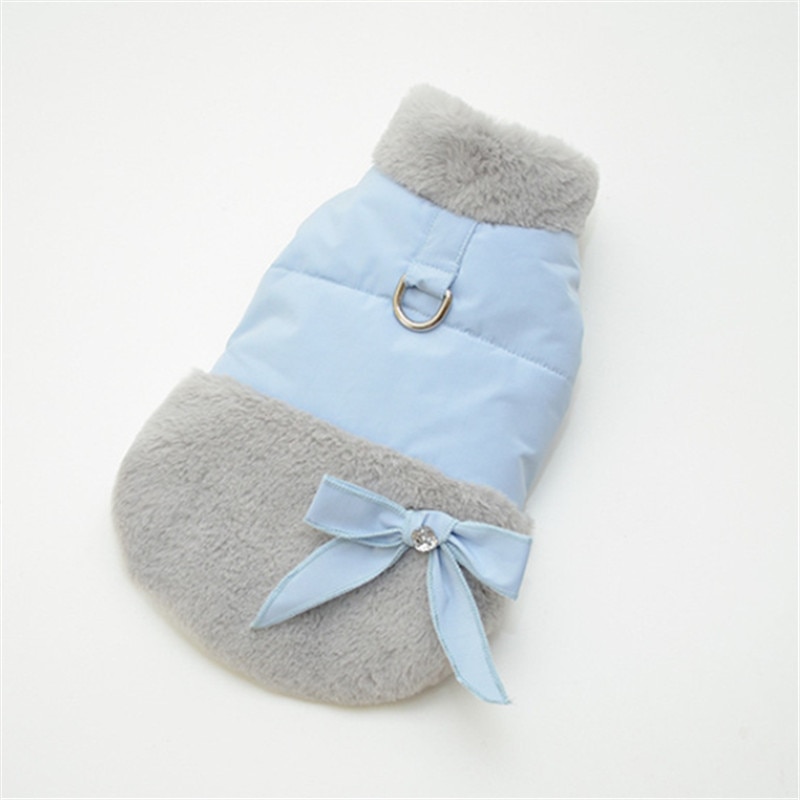 Hondentuig vest jas winter hondenkleding yorkie chihuahua maltezer poedel bichon keeshond schnauzer puppy kostuum outfit: Blauw / Xxl