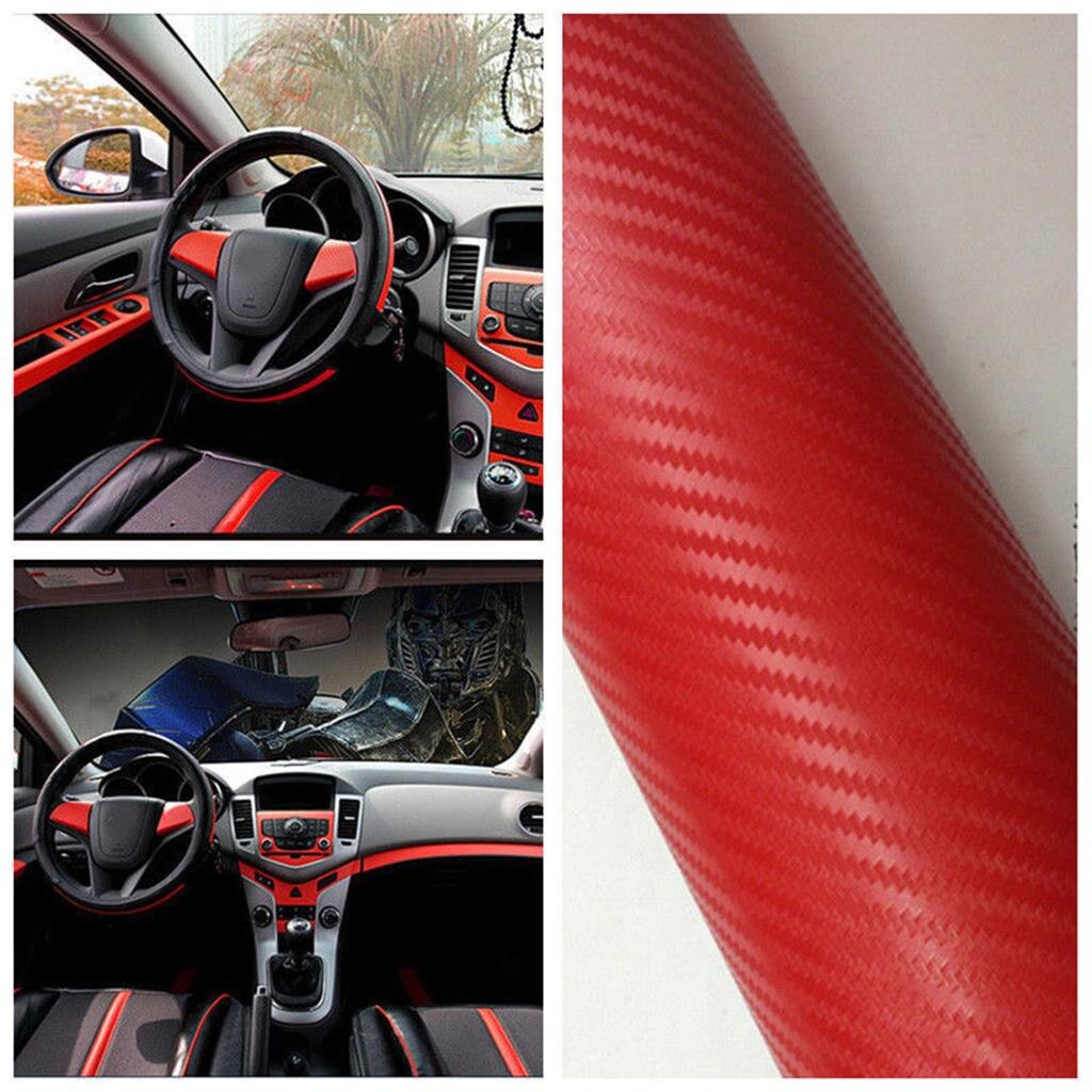 Película de vinilo de fibra de carbono 3D para interior de coche, pegatinas impermeables para decoración de coche y motocicleta