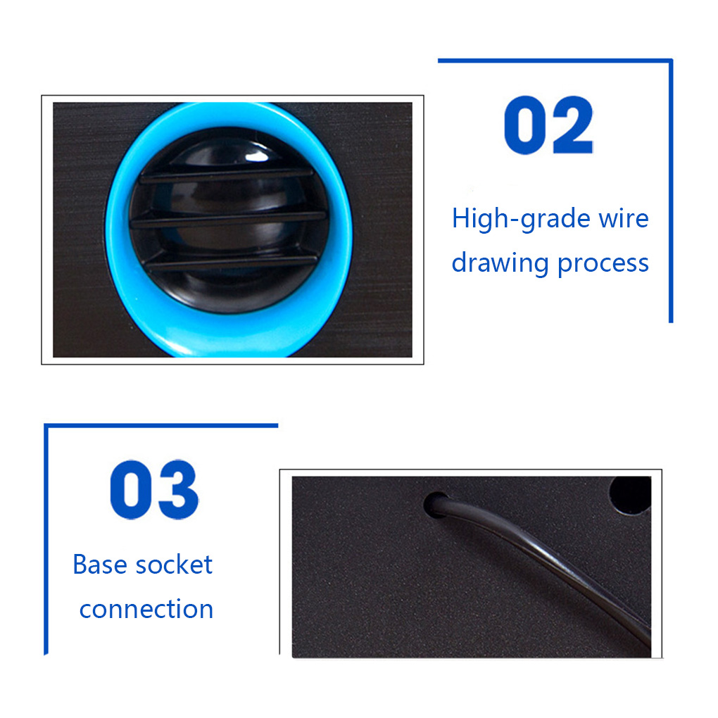 1 Pair Computer Speakers Desktop Laptop Notebook USB Powered PC Stereo Multimedia Speaker In-Line Volume Control