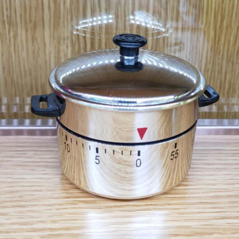 Minuterie de cuisine, Gadgets en forme de Pot, minuterie mécanique de 60 Minutes, rappel d'alarme de compte à rebours, outils de rappel de cuisine: Default Title
