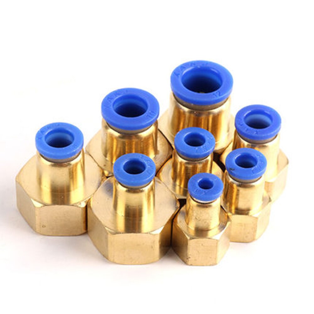 PCF Air Pipe Fitting Pneumatic Fitting Quick Coupling is used for 4 6 8 10 12mm hose 1/8" 3/8" 1/2" 1/4" BSP female thread