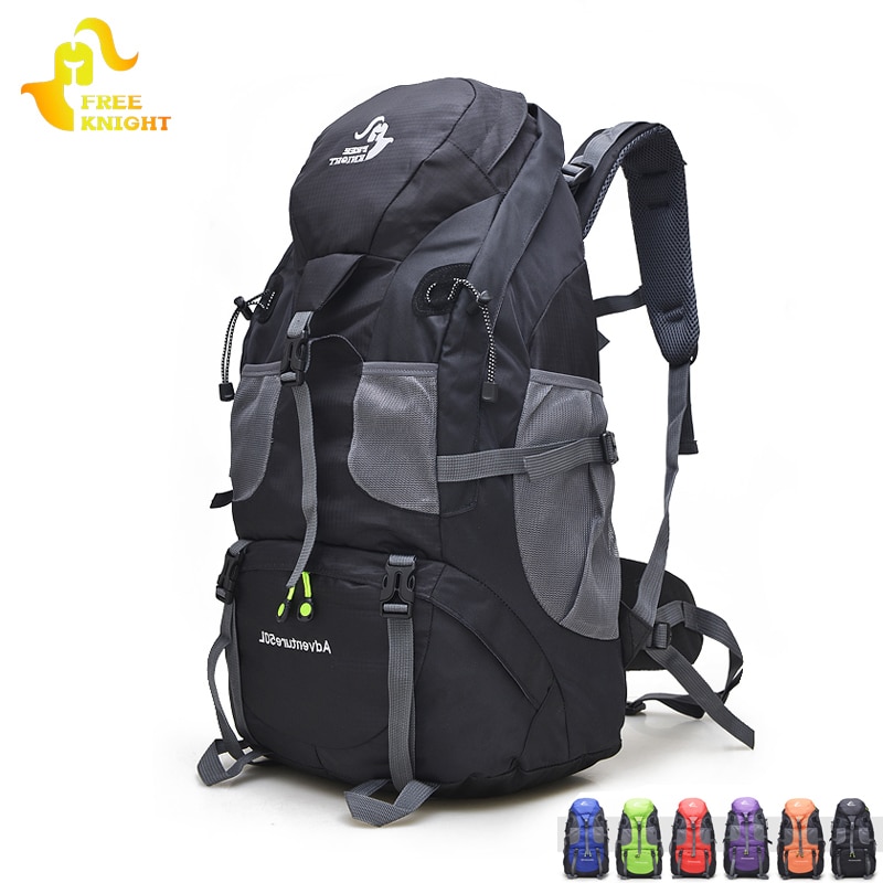 Free Knight 50L Men Outdoor Hiking Backpack, Waterproof Climbing Camping Rucksack, Riding Backpack,Sports Travel Storage Bags