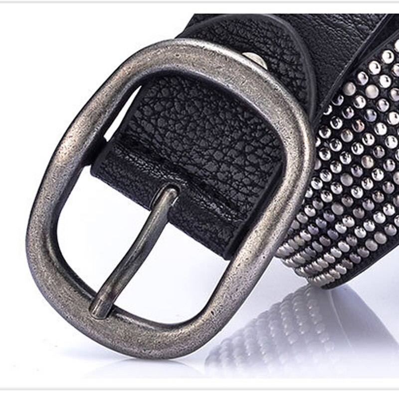 Klinknagel riem dames riemen met studs dames pu leer rock dames riem hiphop riem voor jeans