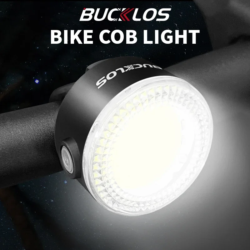 BUCKLOS Fietslicht COB Voor Achter Fietsverlichting LED Oplaadbare Mountain Road Fietslamp MTB Achterlicht Fietsen Zaklamp