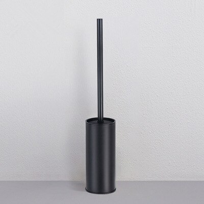 Porte-brosse de toilette mural Vertical doré avec brosse de toilette en acier inoxydable bross304 Kit de nettoyage de brosse de toilette noir Nickel: black 0