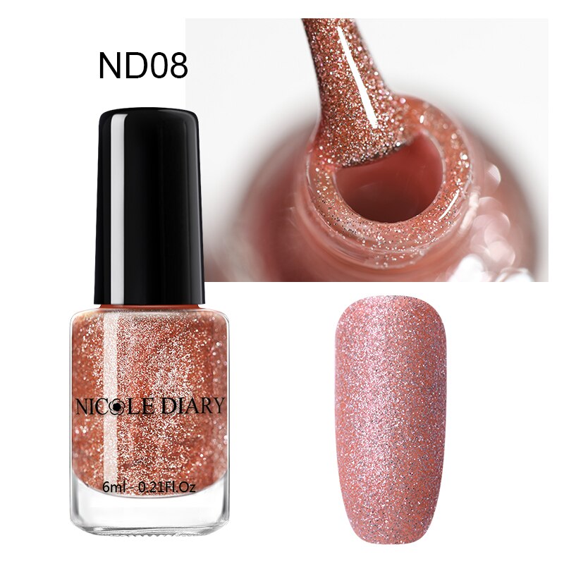 Nicole Dagboek 6 Ml Parel Matte Nail Art Polish Kleurrijke Shimmer Fast Dry Zilver Goud Nagellak Voor Nail Decoratie