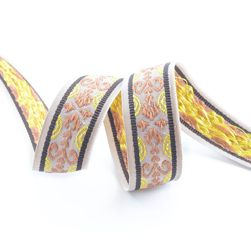 25mm 1 inch Jacquard Ribbon Flower Embroidered Rib... – Grandado