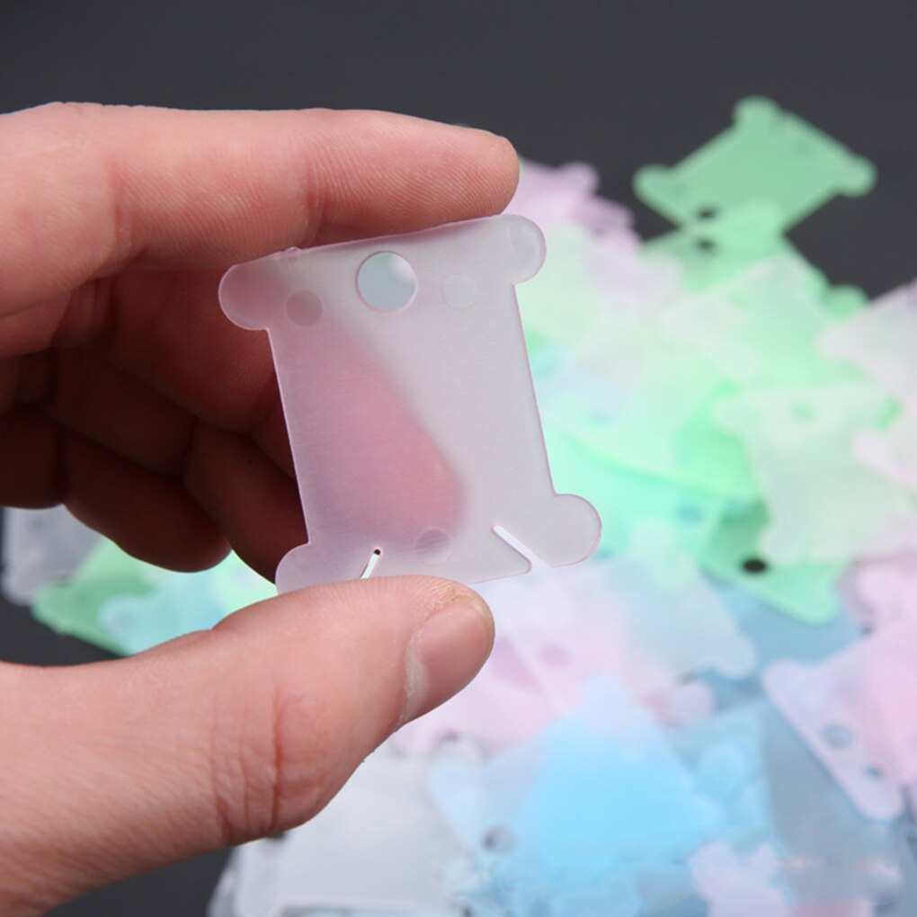 120PCS Embroidery Thread Holder Floss Craft Bobbin Cross Stitch Storage Holder Plastic Sewing Thread Board Card Thread Organizer