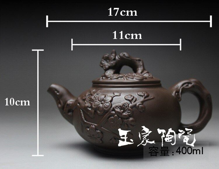 Juego de té hecho a mano de arcilla de tiempo limitado marmita Yixing tetera 400ml Kung Fu teteras juegos de cerámica china hervidor de porcelana negro
