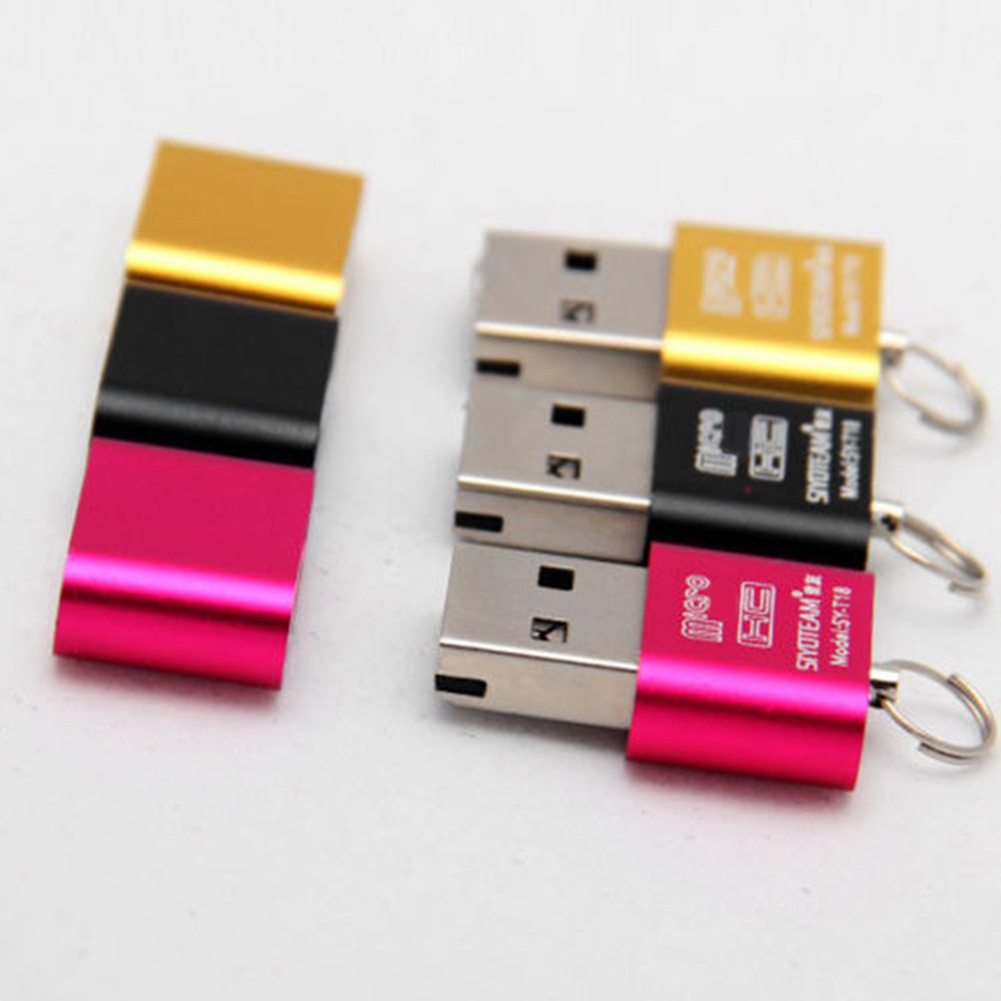 Hoge snelheid usb 2.0 micro sd tf geheugenkaartlezer adapter lichtgewicht draagbare mini geheugenkaartlezer