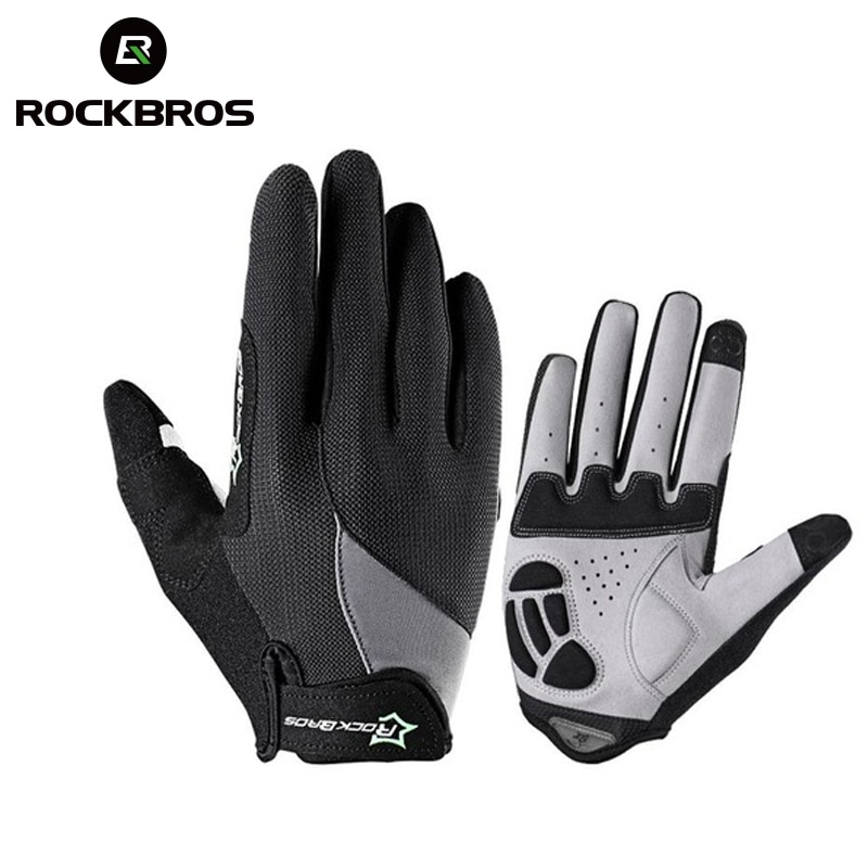 ROCKBROS gants de cyclisme éponge Pad doigt Long gants de moto pour vélo VTT gant écran tactile gants de VTT