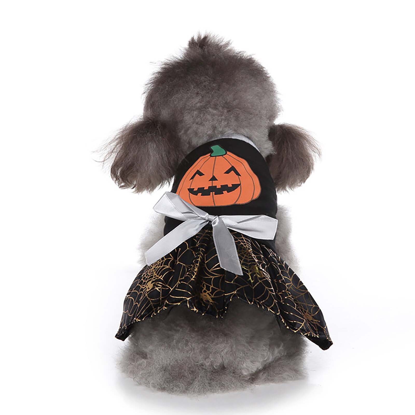 Ropa con falda de calabaza para perro, abrigo para mascota, chaqueta para Bulldog Francés, Chihuahua, disfraz de Halloween, suministros para mascotas