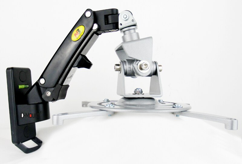 DL-F120PR3 universal projector wall mount stand gas spring 1-6kg with projector hook tray 3 holes 4 holes