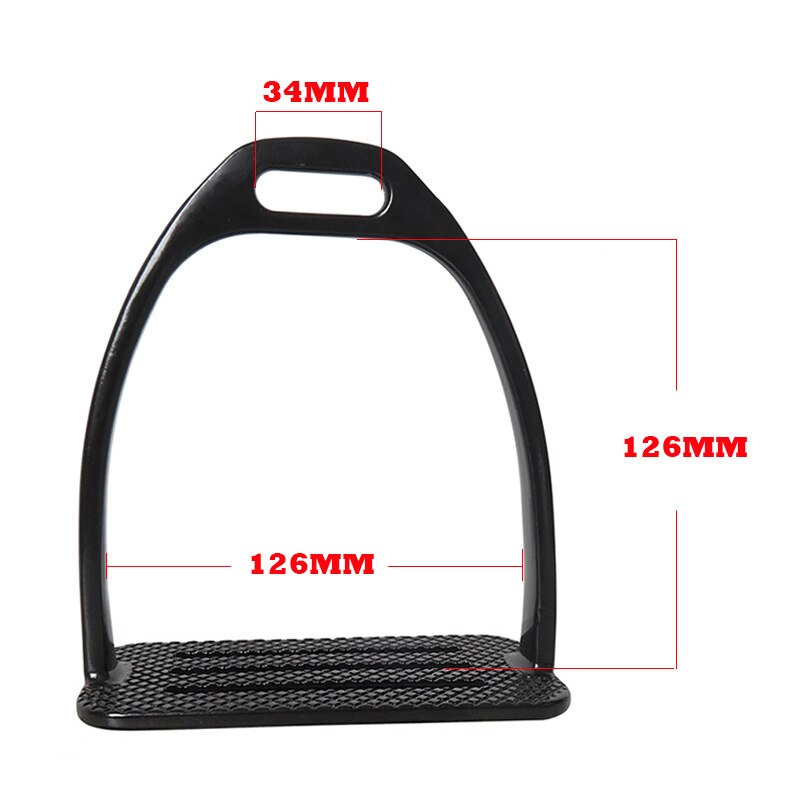 1 Pair Flexi Stirrups Horse Riding Safety Stirrup Bendy Irons Black Plastic Light Weight with Rubber Pad