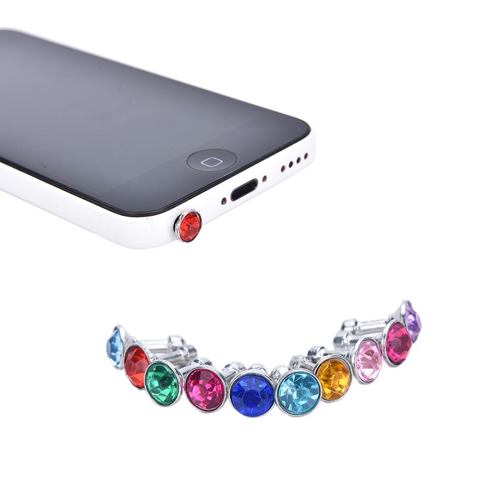 10Stck Bling Universal- 3,5mm praktisch Kopfhörer Stecker Für iPhone 6 5 5s /Samsung /HTC Sony staub Stecker Kopfhörer Jack Stopper
