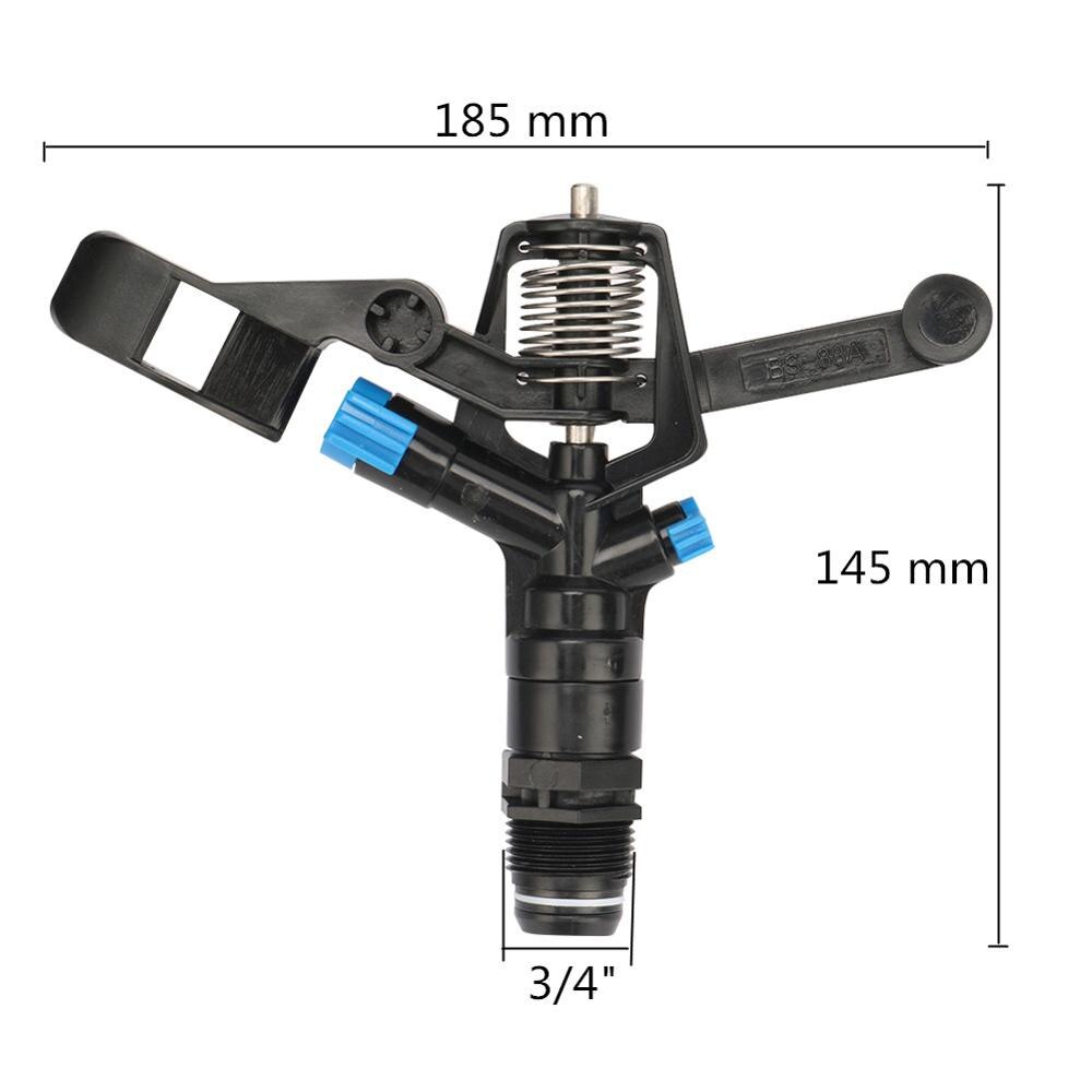 Garden Irrigation 3/4" Male Thread Rotating Spray Jet Sprinkler 360 Degree Agriculture Farm Lawn Automatic Watering Nozzles 1 Pc
