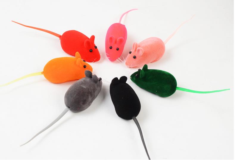2Pcs Mouse Squeak Sound Funny Rat Playing Toy For Cat Kitten Pet Mini Funny Playing Toys For Cats Kitten: Default Title