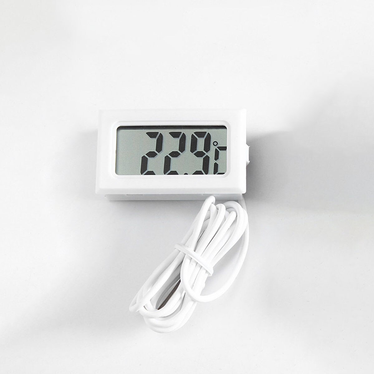 Mini LCD Digital Thermometer Electronic Temperature Meter For Refrigerator Fridge Waterproof Temperature Sensor -50-100 Degree: White Celsius