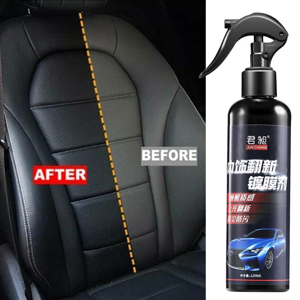 Agente limpiador de cera decorativo para Interior de coche, tablero de cuero, acristalamiento, Panel de agua, agente de renovación de plástico, 120ML